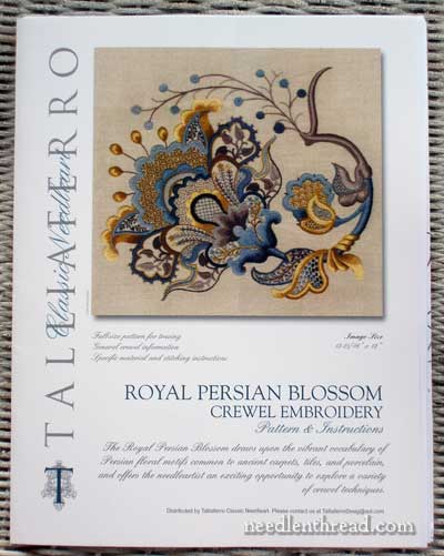 Talliaferro Crewel Embroidery Design: Royal Persian Blossom Design Kit