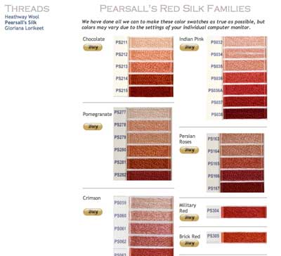 Embroidery Thread Color Charts
