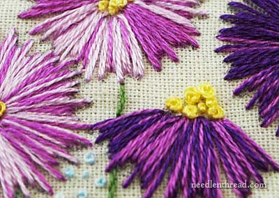 Straight Stitch in Hand Embroidery: Flowers