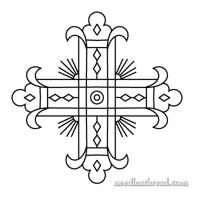 Free Hand Embroidery Pattern: Decorative Cross