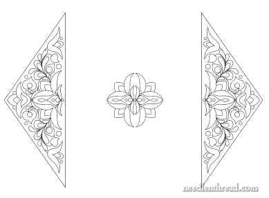 Hungarian Hand Embroidery Pattern: Tulip Triangle