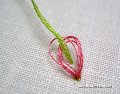 Daisy Stitch Flower with Two Colors