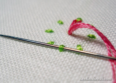 Daisy Stitch Flower with Two Colors