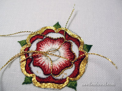 Goldwork & Silk Embroidery: Tudor Rose