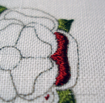 Goldwork & Silk Embroidered Tudor-style Rose