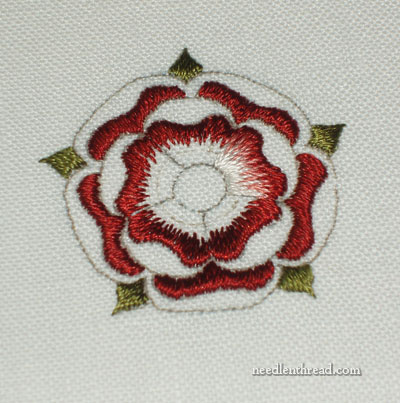 Goldwork & Silk Embroidered Tudor Rose