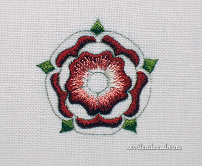 Goldwork & Silk Embroidered Tudor Rose