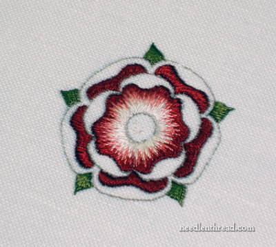 Goldwork & Silk Embroidered Tudor Rose