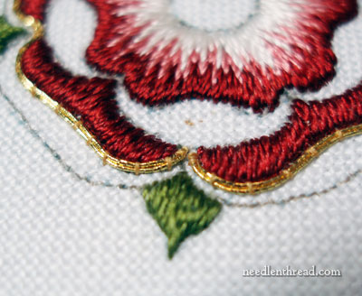 Goldwork & Silk Embroidery: Tudor Rose