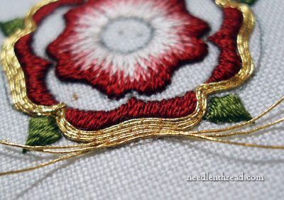 Goldwork & Silk Embroidery: Tudor Rose