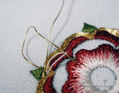 Goldwork & Silk Embroidery: Tudor Rose