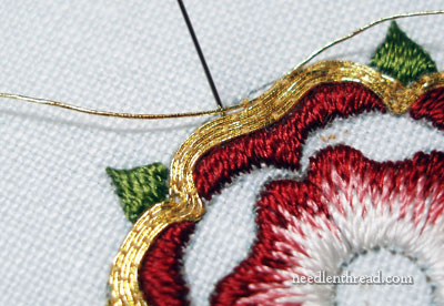 Goldwork & Silk Embroidery: Tudor Rose