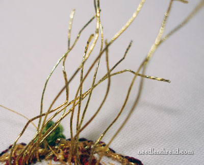 Goldwork Threads Waiting to be Plunged