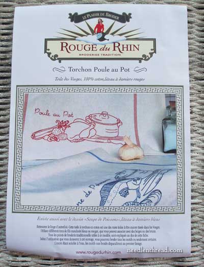 Rouge du Rhin Embroidered Redwork Kitchen Towel