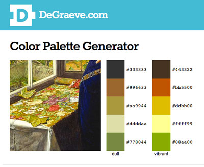 Needlework in Art & Color Palettes