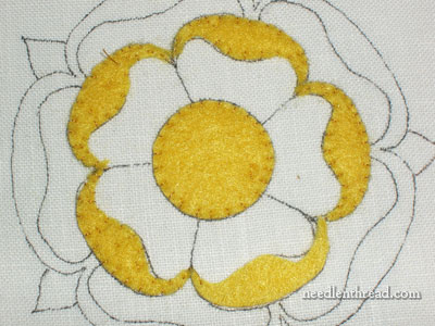 Tacking Felt Padding for Goldwork