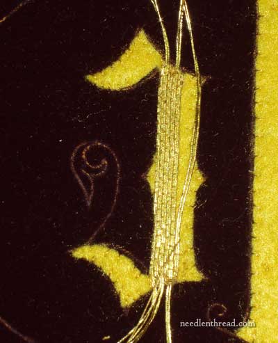 Goldwork on Velvet