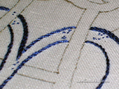 Marian Church Embroidery Progress: Stem Stitch Filling