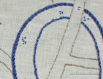 Marian Church Embroidery Progress: Stem Stitch Filling