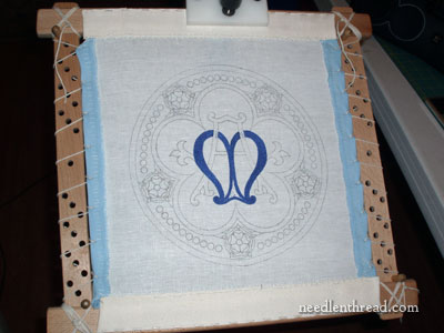 Church embroidery: Marian Medallion