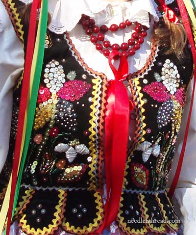 Bead and Sequin Embroidery on a Polish Vest
