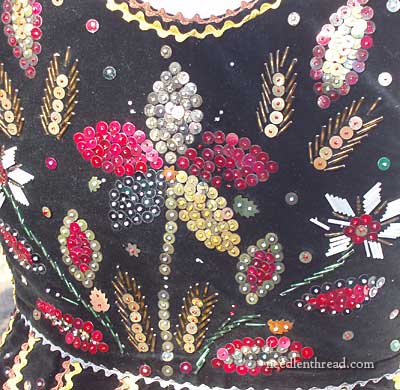 Bead and Sequin Embroidery on a Polish Vest