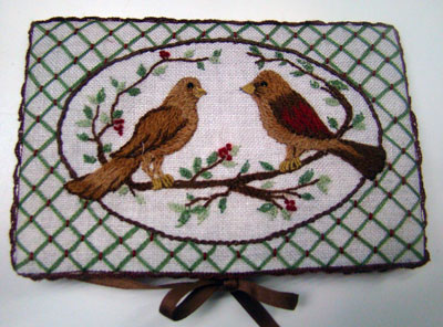 Nesting Place Crewel Embroidered Needlebook