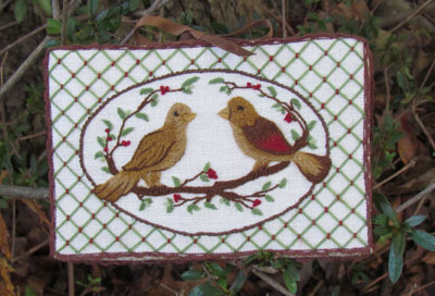 Nesting Place Crewel Embroidered Needlebook