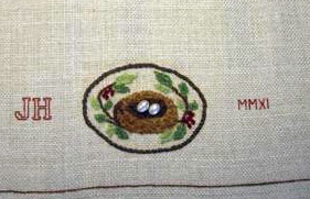 Nesting Place Crewel Embroidered Needlebook