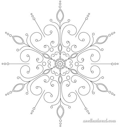 Snowflake Hand Embroidery Pattern