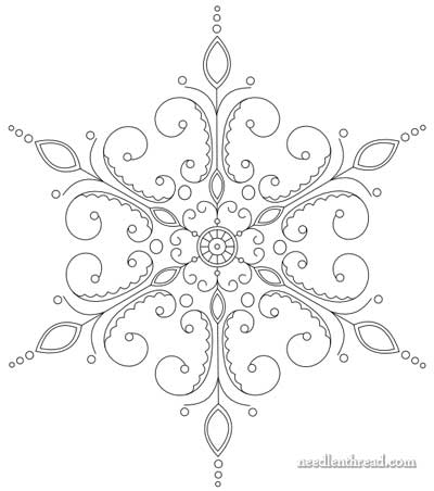 Snowflake Hand Embroidery Pattern