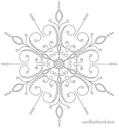 Snowflake Hand Embroidery Pattern