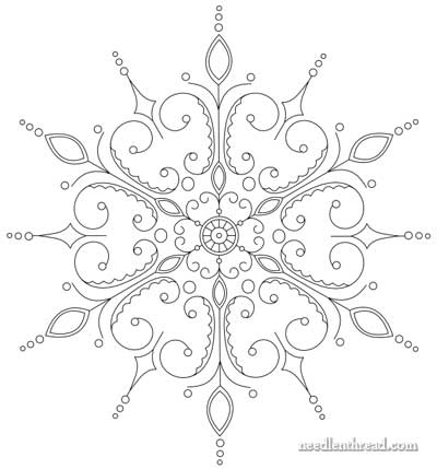 Snowflake Hand Embroidery Pattern