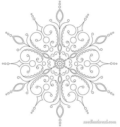 Snowflake Hand Embroidery Pattern