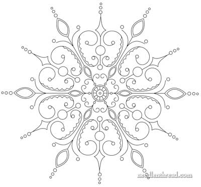 Snowflake Hand Embroidery Pattern