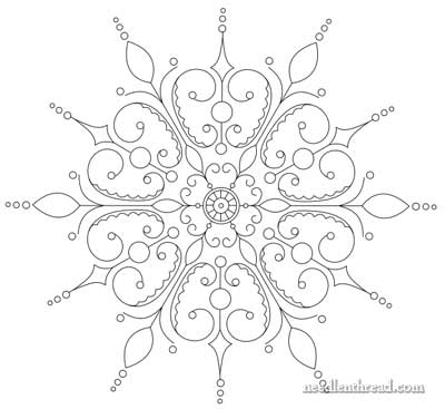 Snowflake Hand Embroidery Pattern