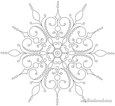 Snowflake Hand Embroidery Pattern