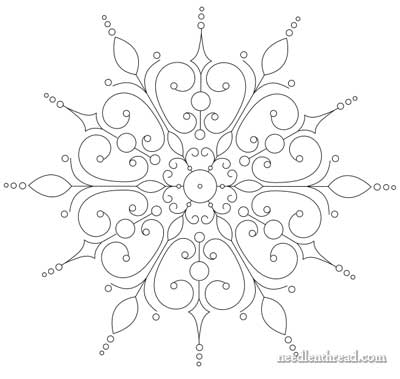 Snowflake Hand Embroidery Pattern