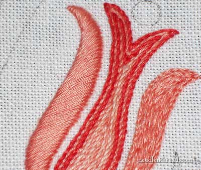 Stem Stitch Filling and Satin Stitch Filling