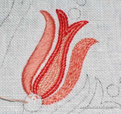 Stem Stitch Filling and Satin Stitch Filling