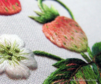 Needle Painting Embroidery: Strawberries