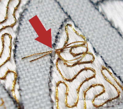 How To End Couched Goldwork Threads