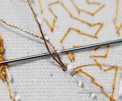 How To End Couched Goldwork Threads