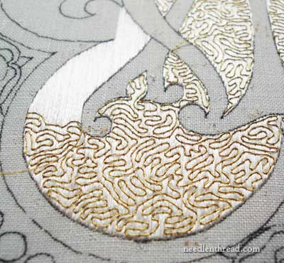 Laying Flat Silk Threads in Hand Embroidery