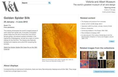 Golden Orb Spider Silk woven cape