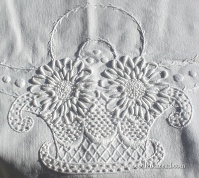 Embroidered Whitework with Coronation Cord