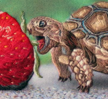 Needle Painting: Tortoise and Strawberry