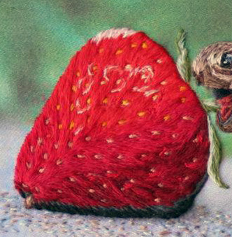 Needle Painting: Tortoise and Strawberry