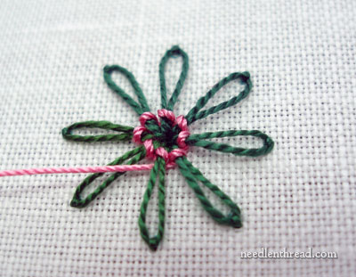 Chain Stitch Spider Daisy