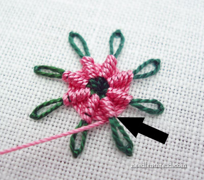 Chain Stitch Spider Daisy